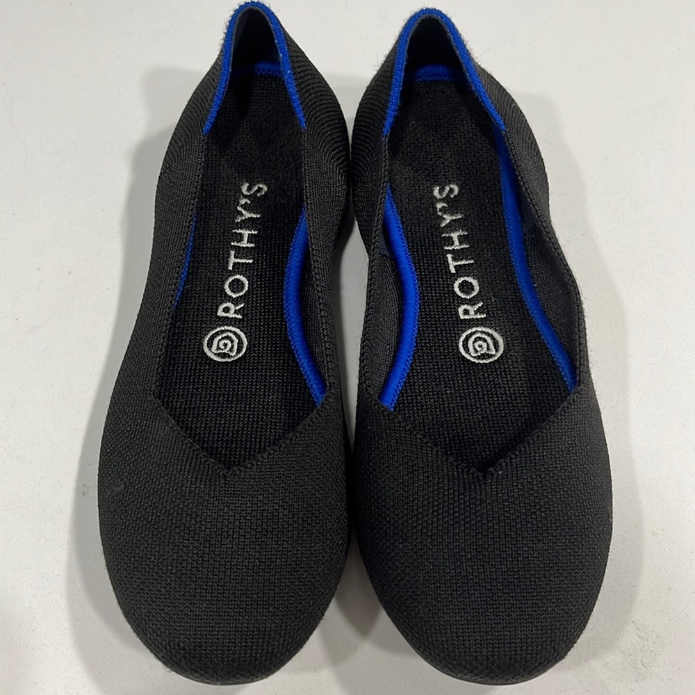 Rothy's The Flat Classic Black Knit Ballet Round Toe Flats Shoes